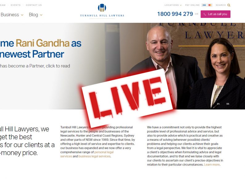 Website launch Turnbull Hill