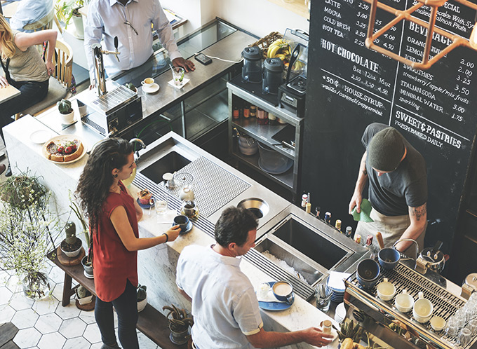 Busy cafe